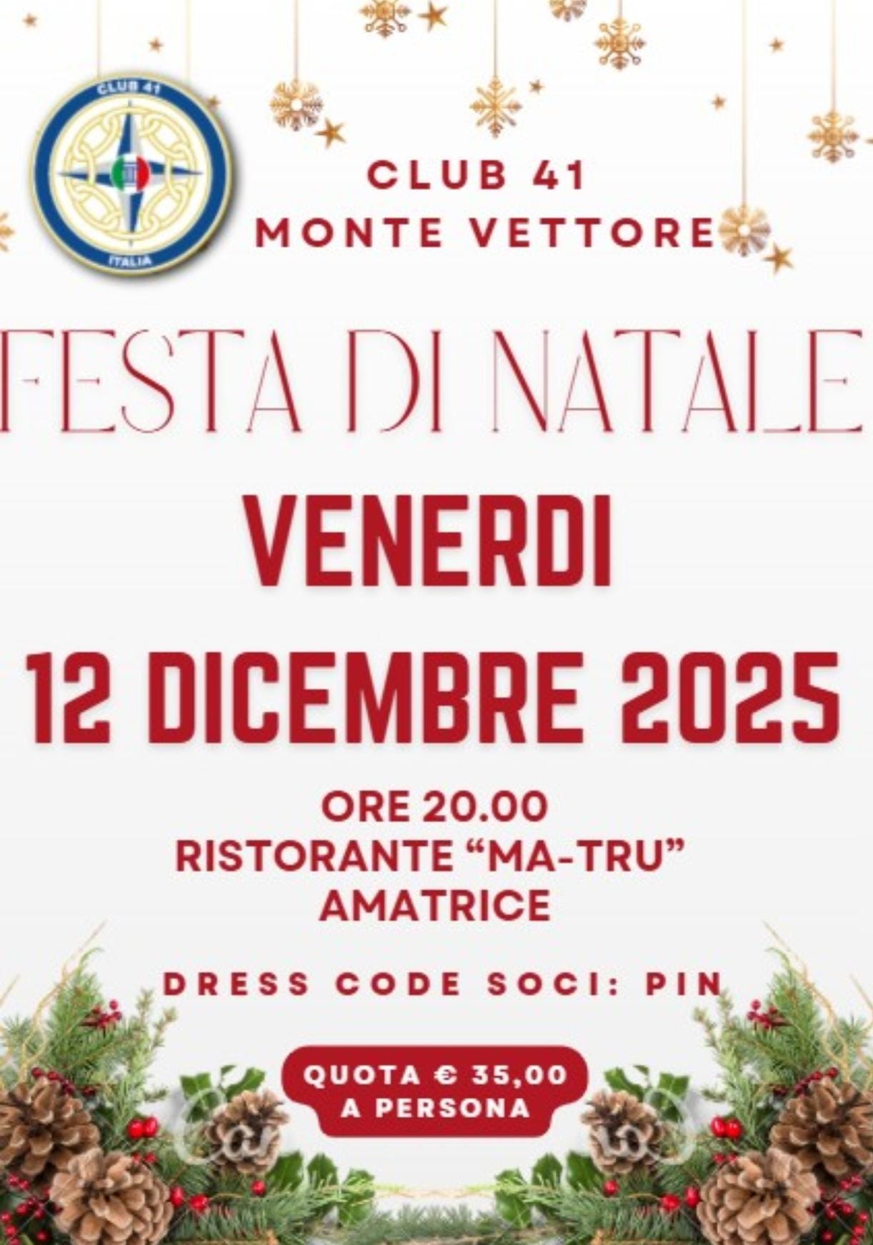 MONTE VETTORE - Cena degli Auguri