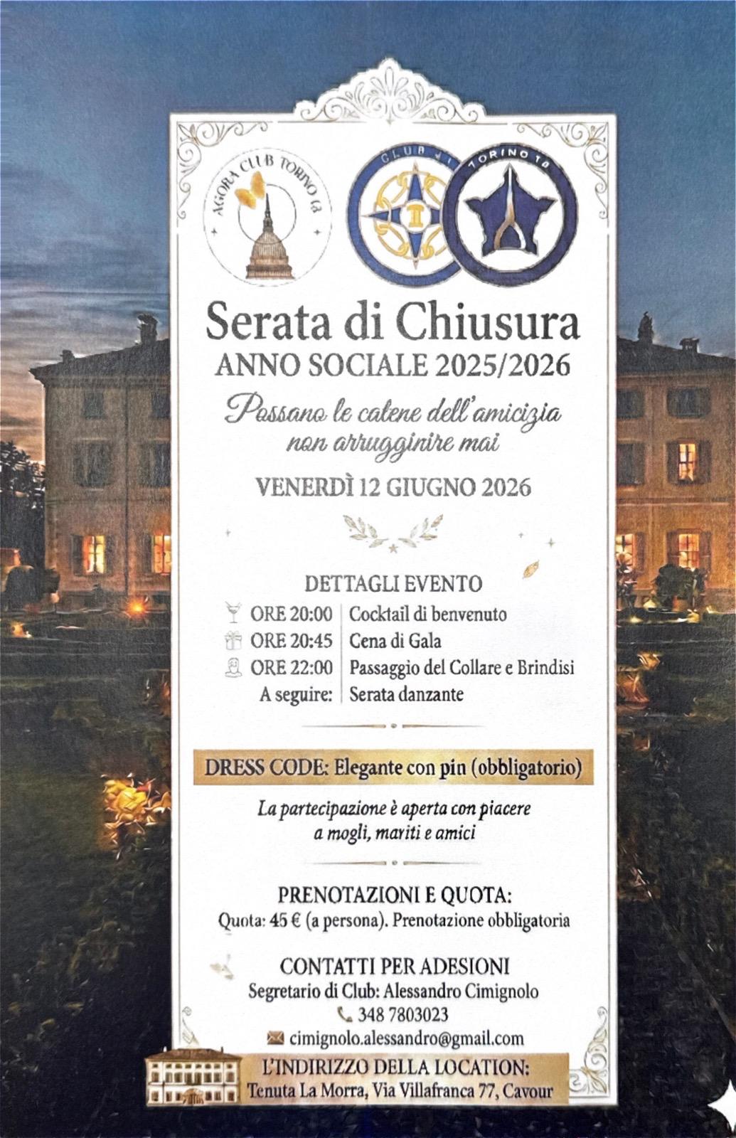 TORINO - Serata di chiusura anno sociale