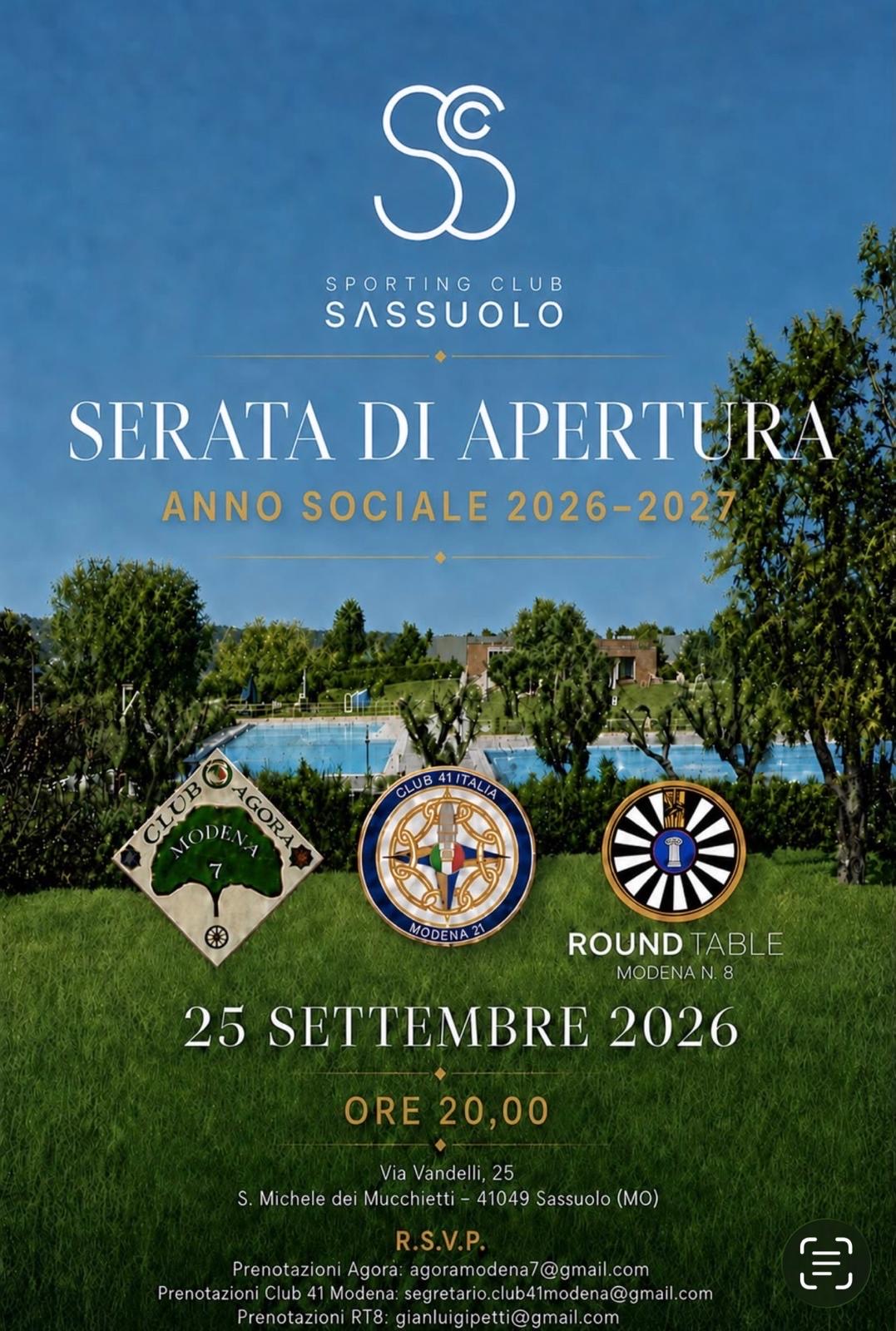 MODENA - Apertura anno sociale